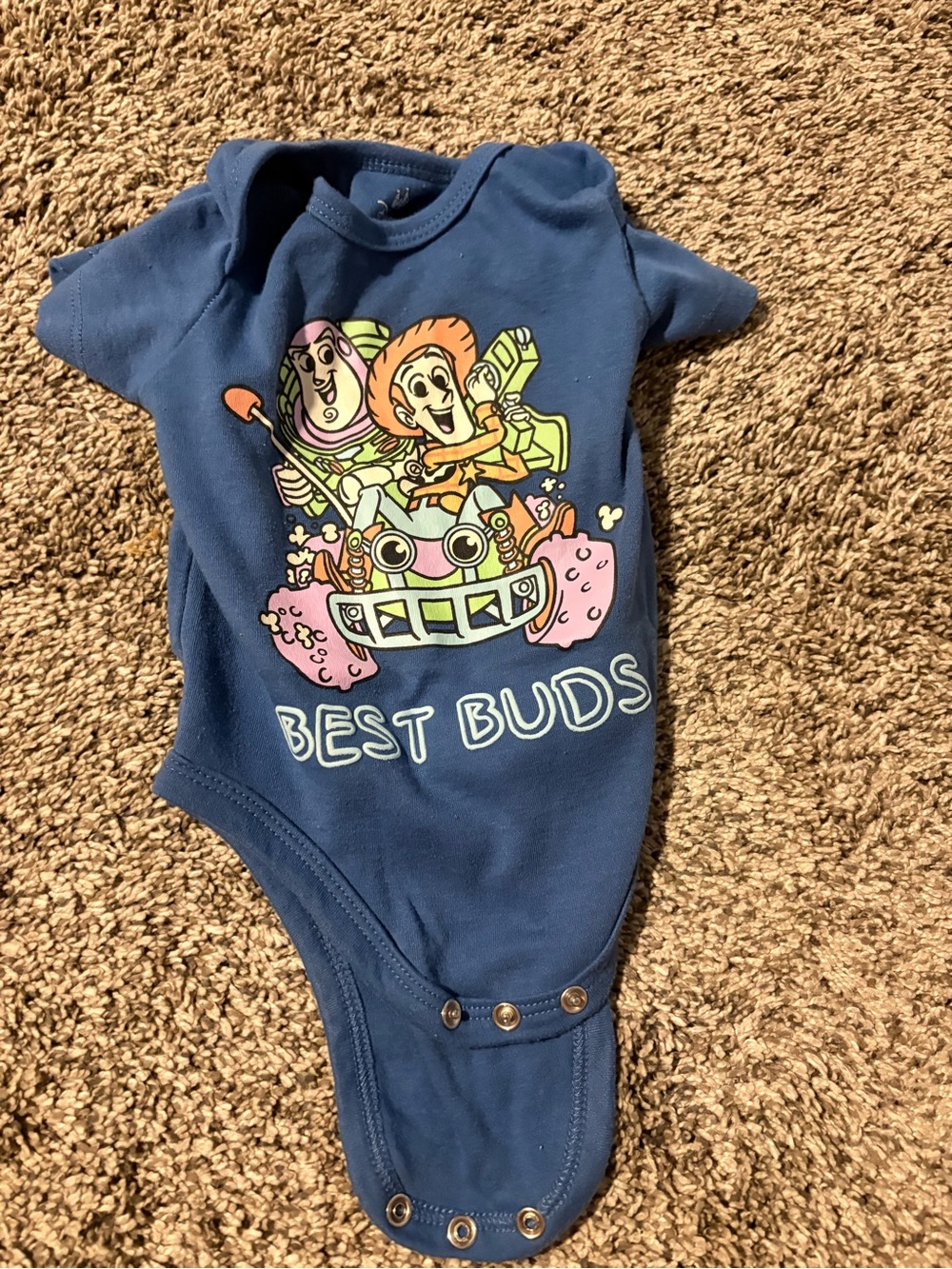 Disney Navy One-Piece Bodysuit with Multicolor Toy Story Graphic